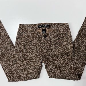 Celebrity Pink Cheetah Print Midrise Skinny Jeans Women's Size 3